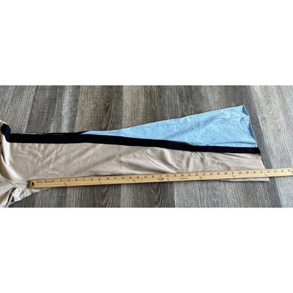 Free People Movement Hot Shot Kick Flare Yoga Pants Ice Coffee Combo Tan Blue XS - Picture 6 of 12